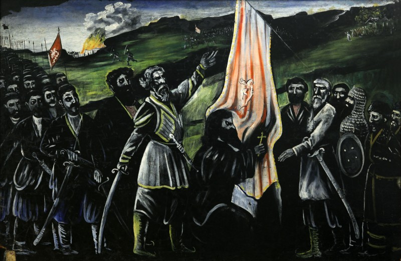 Niko Pirosmani (Pirosmanashvili). Giorgi Saakadze saves Georgia from enemies