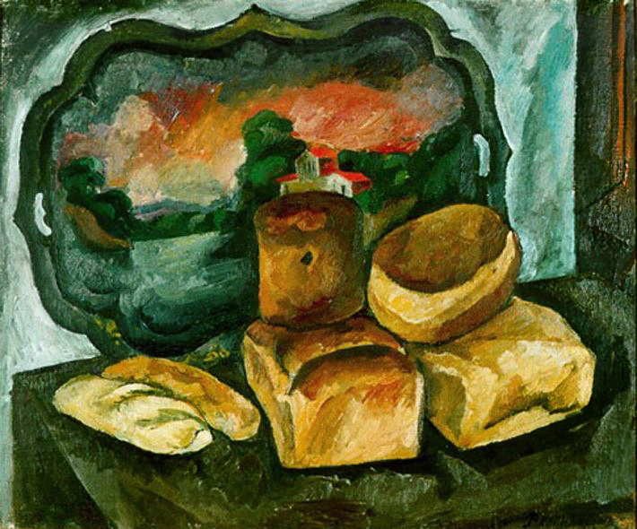 Petr Petrovich Konchalovsky. The bread on the background of the tray