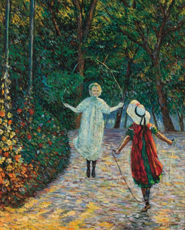 Henri Lebasque. Girls with ropes