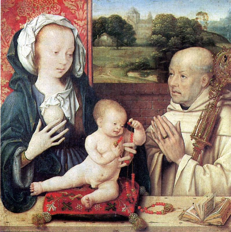 Jos van Kleve. Madonna and child with a donor-Dominican