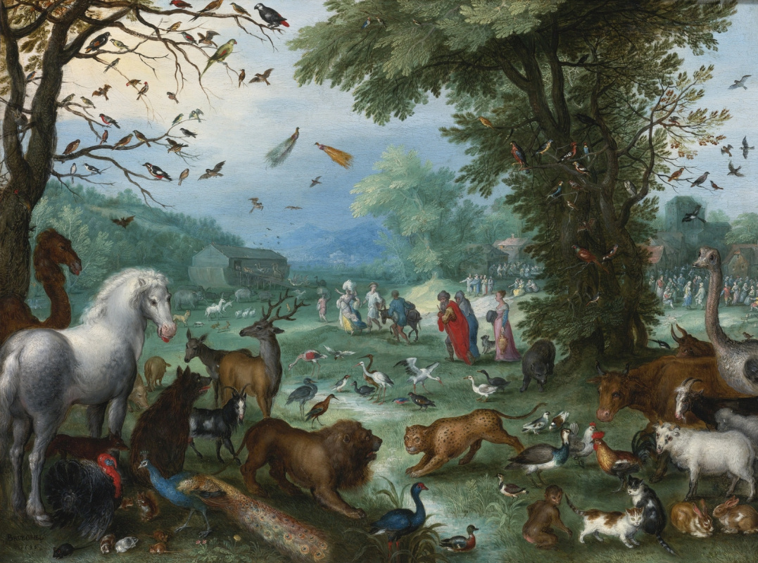 Jan Bruegel The Elder. Noah collects animals for the ark. 1596