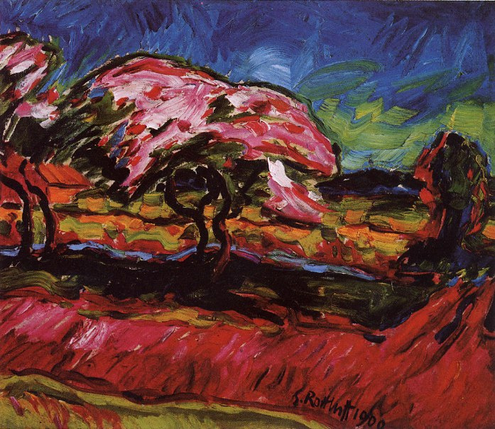 Karl Schmidt-Rottluff. Blooming trees