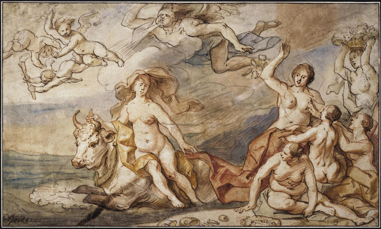 Jacob Jordaens. 绑架欧洲