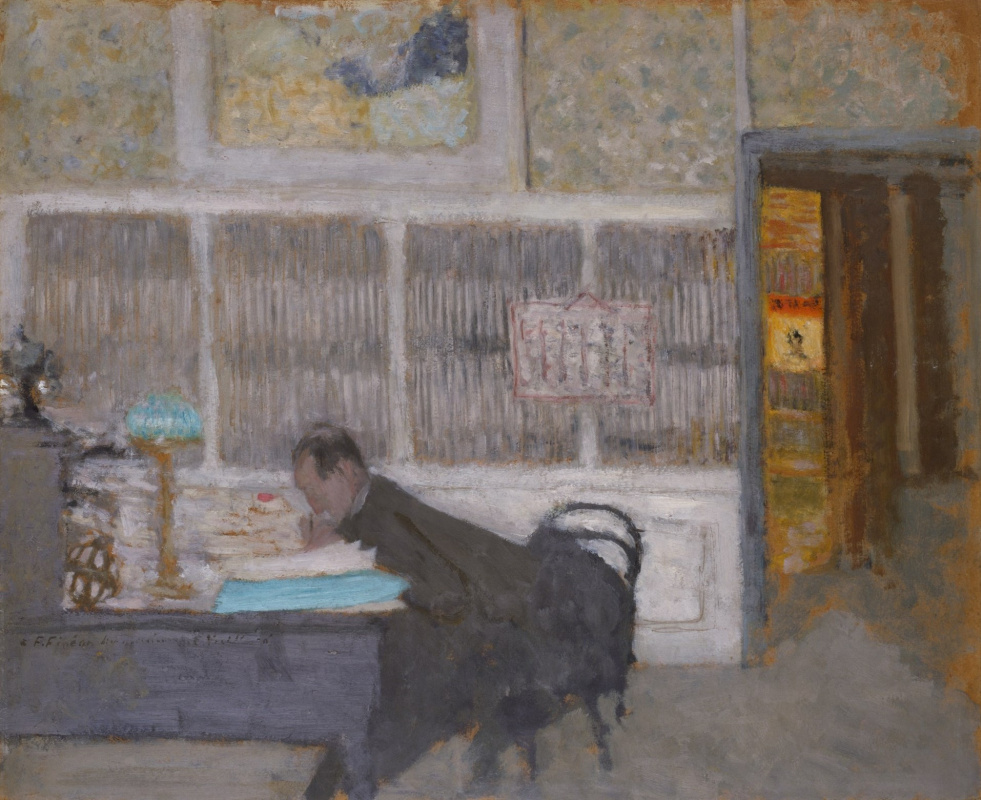 Jean Edouard Vuillard. In The "White Revue". Portrait Of Felix Feneon