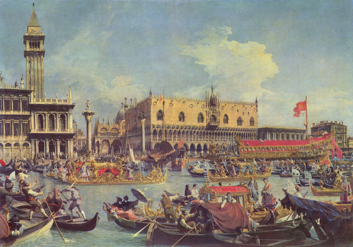 Giovanni Antonio Canal (Canaletto). Return of Buchintoro to the pier at the Doge's Palace