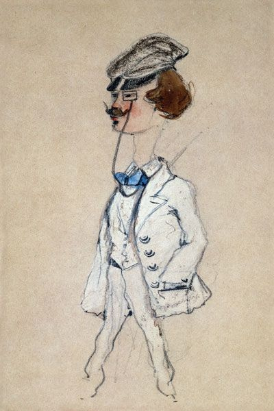 Claude Monet. A young man with a monocle