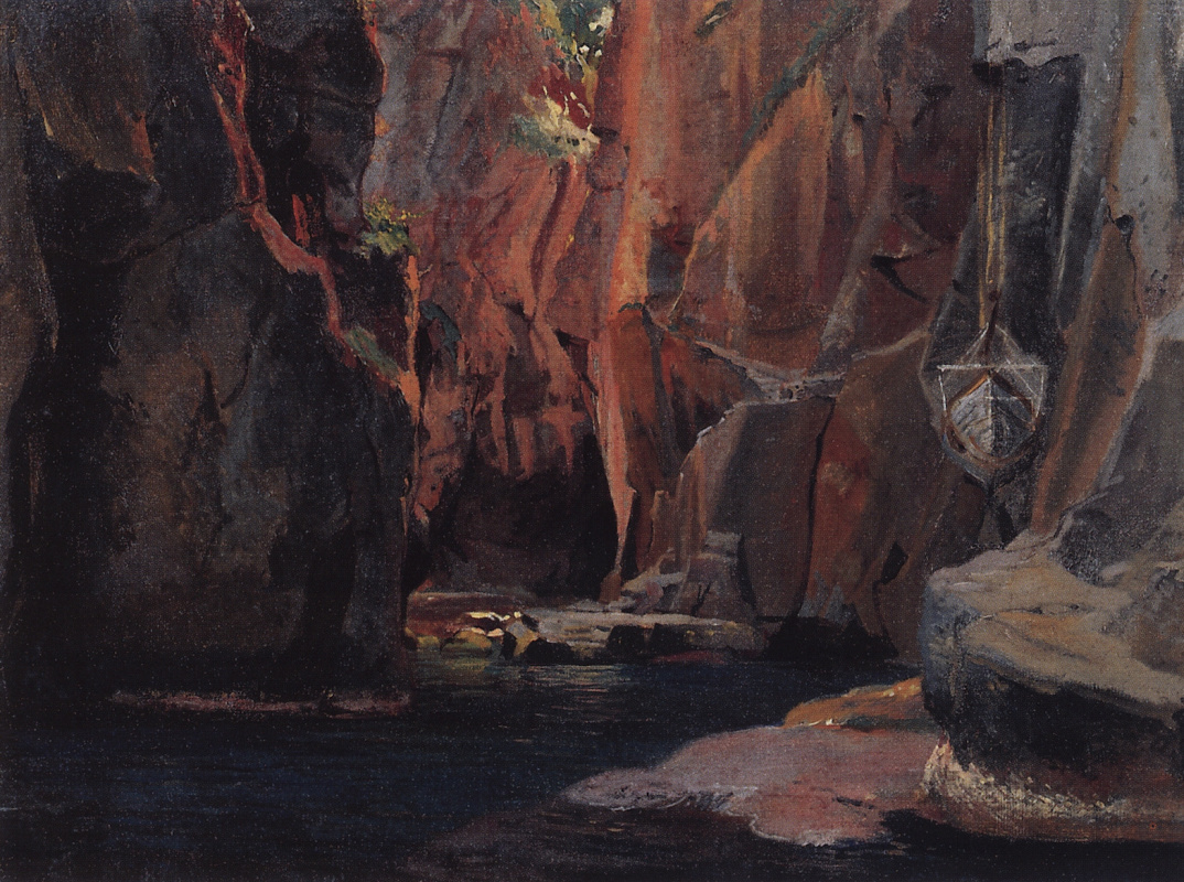 Nikolai Nikolaevich Ge. Gorge in the mountains of Carrara. Etude