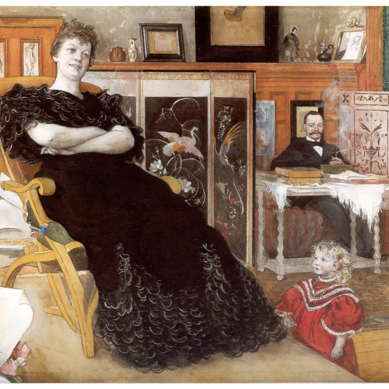 Between Christmas and New year by Carl Larsson: History, Analysis