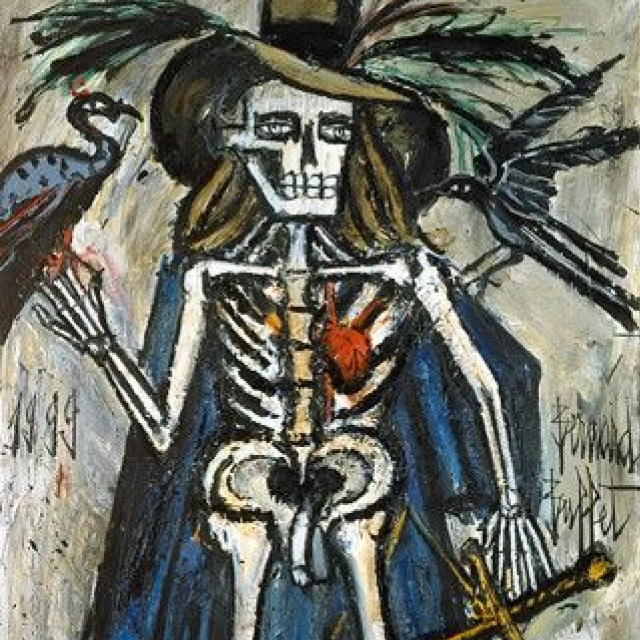 Bernard Buffet Le cirque: Deux Clowns, 1955, 150×260 cm