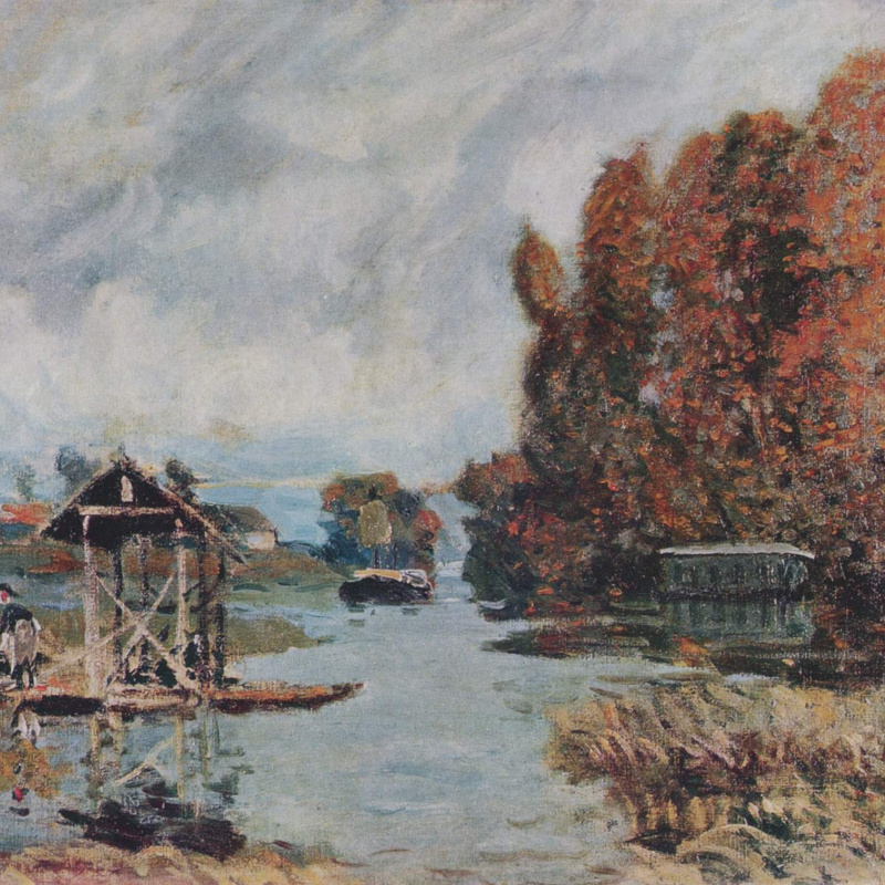 Alfred Sisley Allées de peupliers à Moret, 1888, 73×54 cm
