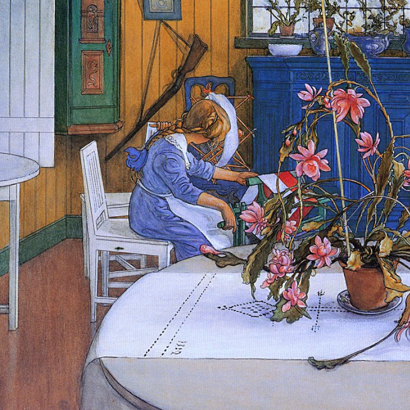 Between Christmas and New year by Carl Larsson: History, Analysis