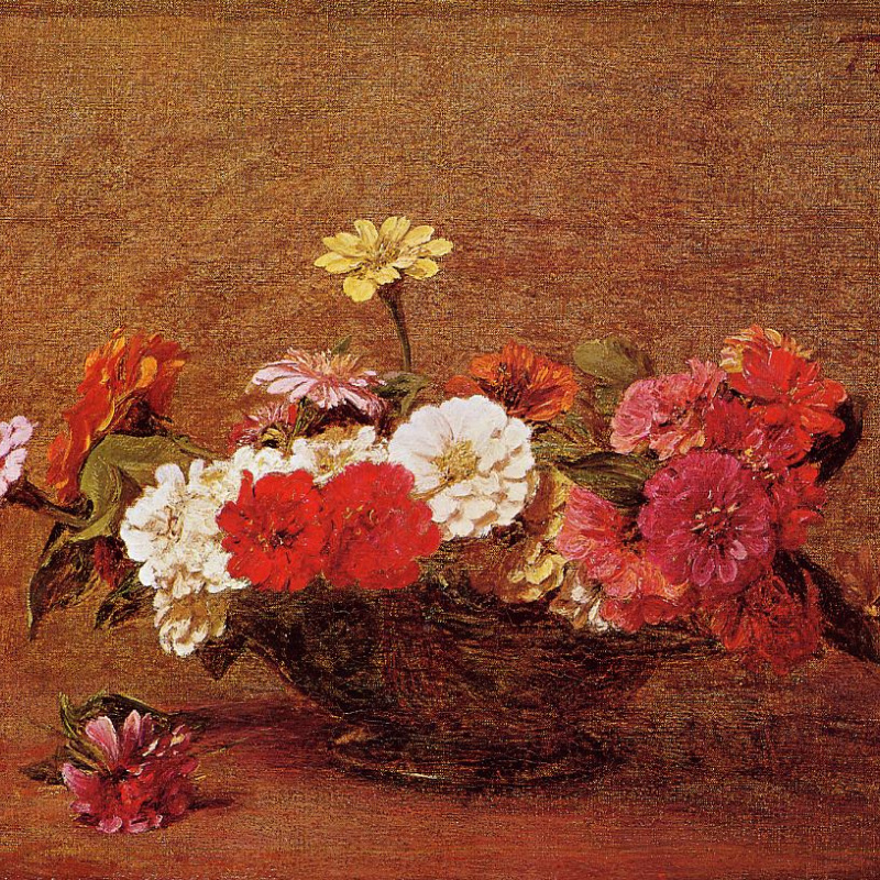 Henri Fantin-Latour White and pink roses: Description of the