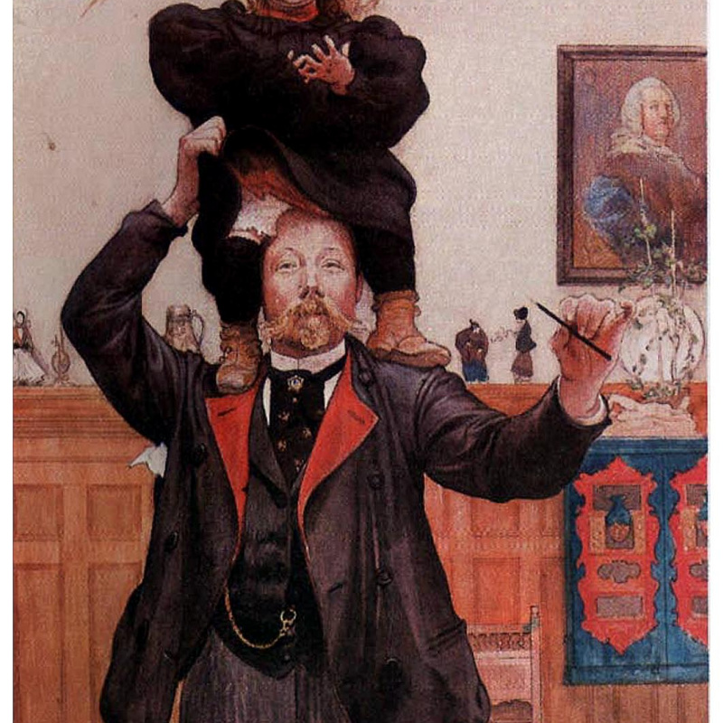 Carl Larsson Between Christmas and New year: Description of the