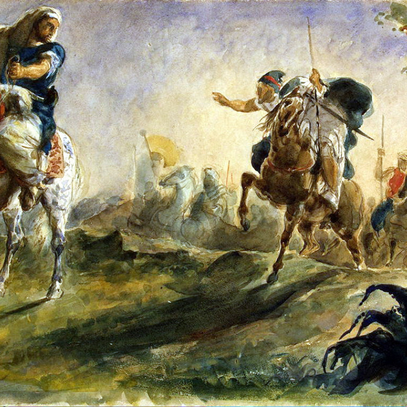 Tiger and snake, 1858, 40×32 cm by Eugene Delacroix: History