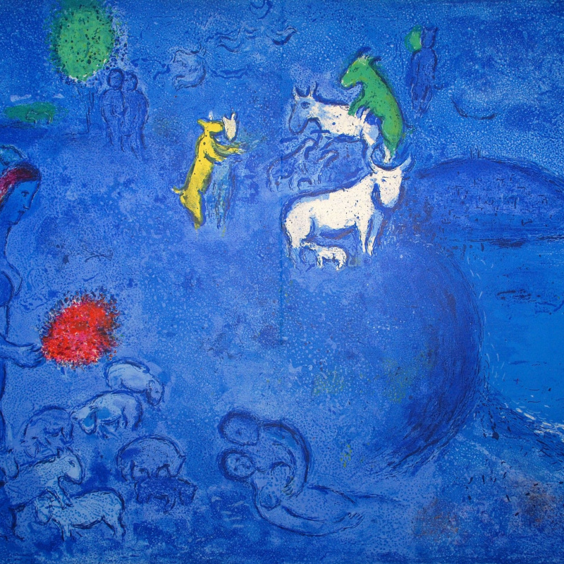 Chagall、LES AMOUREUX、海外版超希少レゾネ、新品額付 Marc Chagall Les Amoureux, 1928 Framed Print for sale