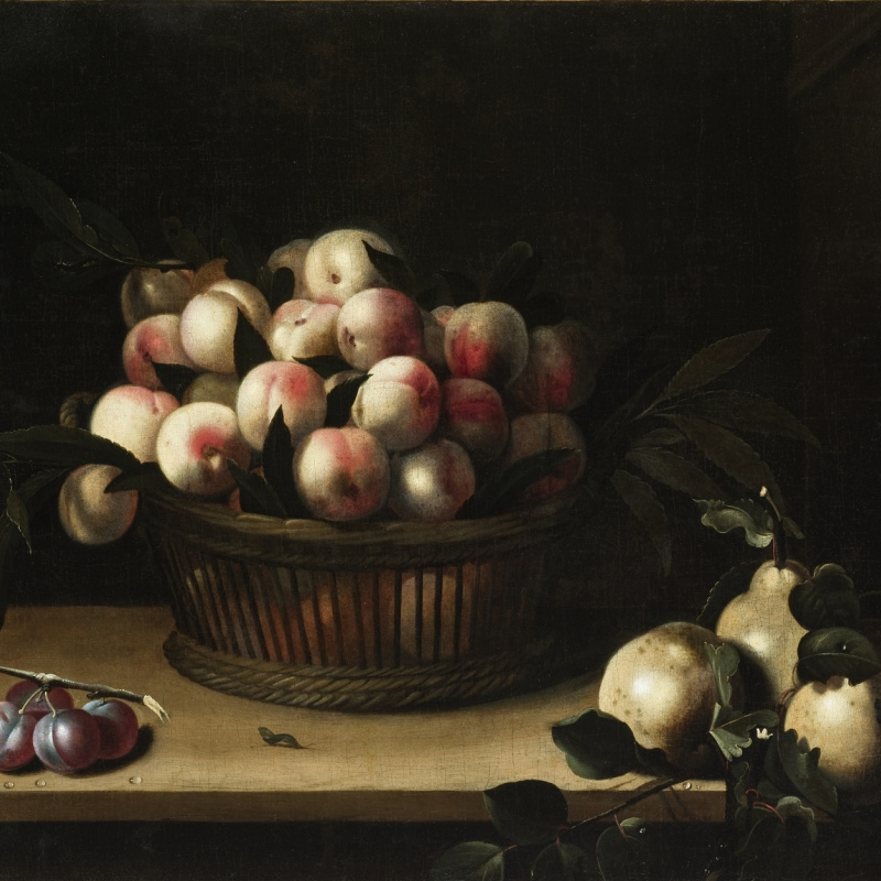 Louise Muayyon 与一碗的静物画库拉索岛桔子.634, 65×46 厘米：作品