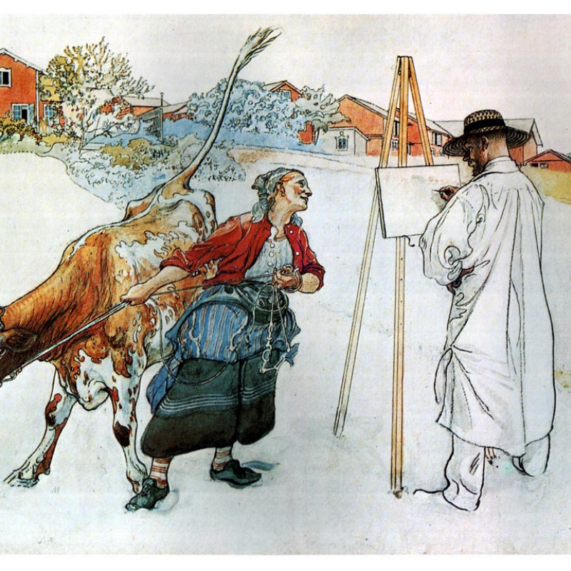 Carl Larsson・Between Christmas＆NewYear Between Christmas and New Year, from 'A - Carl Larsson as