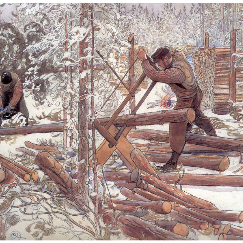 Between Christmas and New year by Carl Larsson: History, Analysis