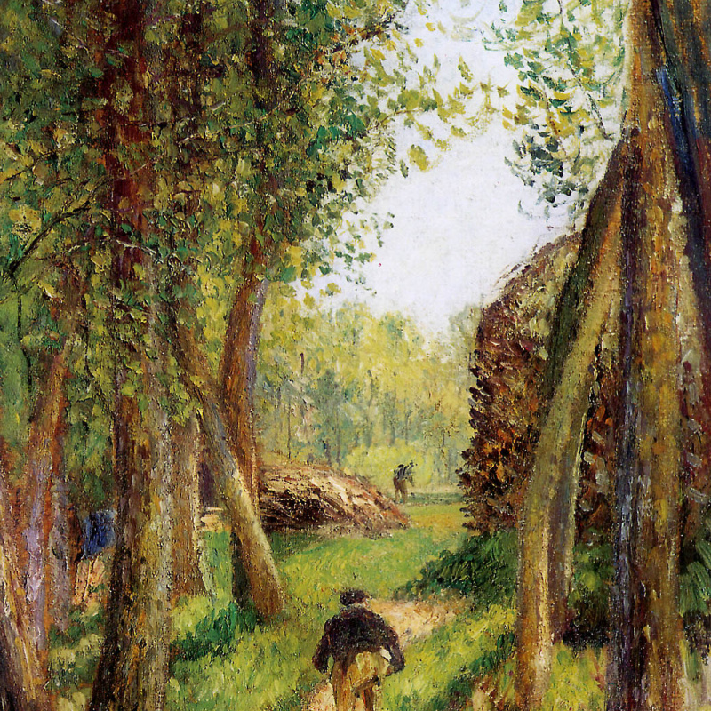 ピサロ、Two Peasant Women by Stream Two Young Peasant Women by