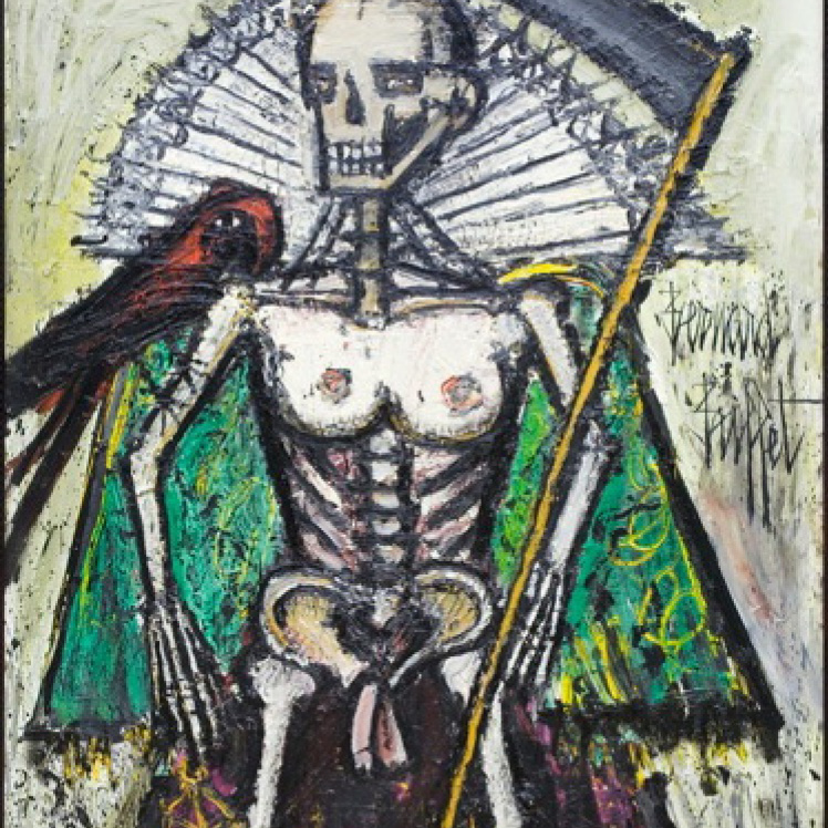 Bernard Buffet Le cirque: Deux Clowns, 1955, 150×260 cm