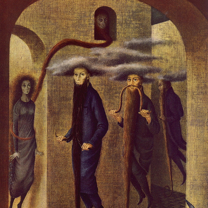 Unexpected visit, 1958, 61×60 cm by Remedios Varo: History