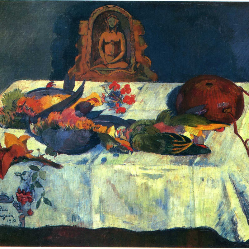 Self-portrait with a Mandolin, 1889, 50×61 cm by Paul Gauguin