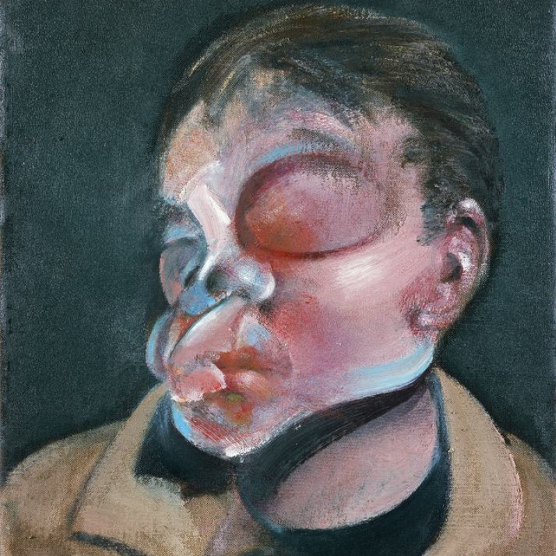 Triptych self portrait sketch, 1986, 443×198 cm by Francis Bacon