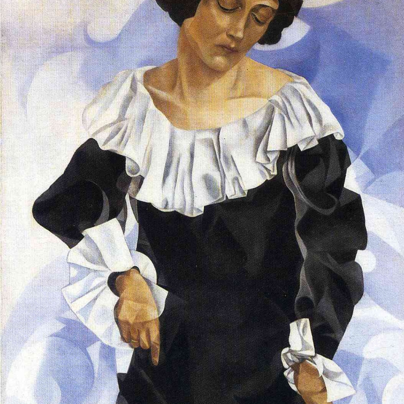 Self-portrait with palette, 1917, 58×89 cm by Marc Chagall