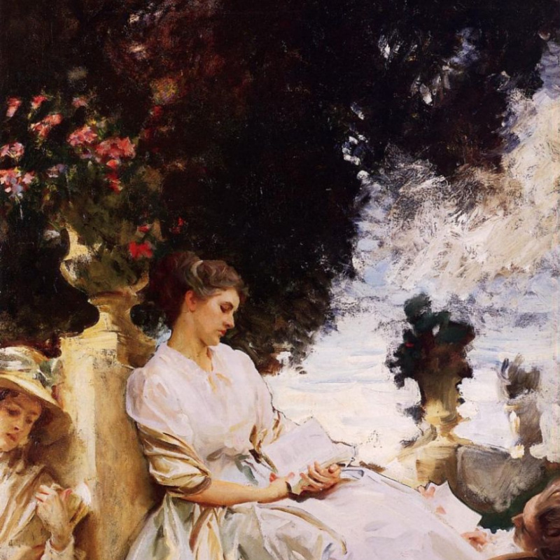 Tableau Décoratif John Singer Sargent - Homme Avec Draperie Rouge - Toile Sur Cadre - Prêt à Accrocher