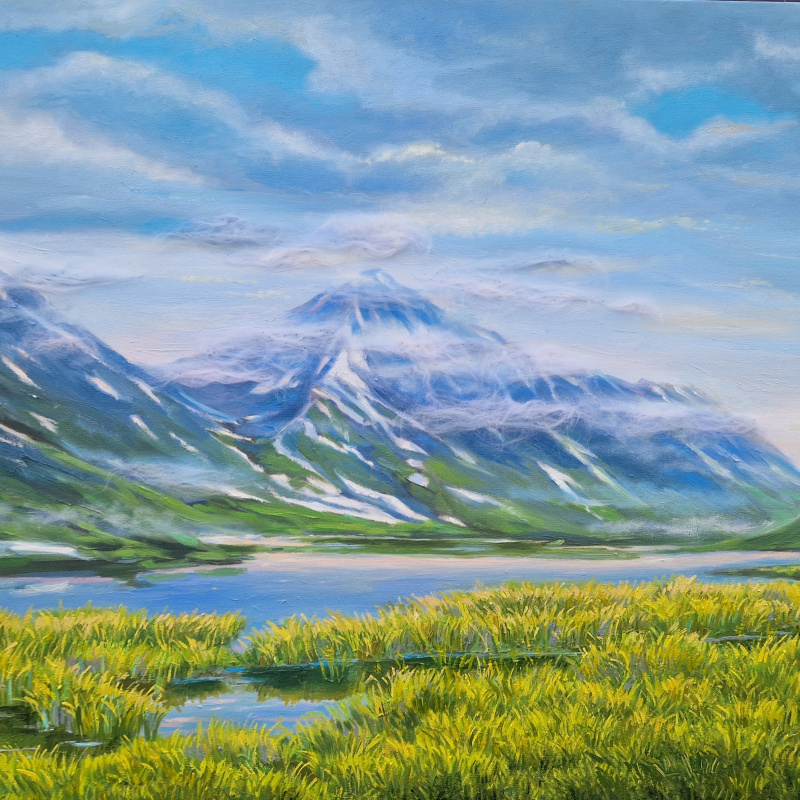 坦尼娅瓦西连科“紫藤”，油画，帆布。甘氨酸。布面油画。, 200×150 厘米