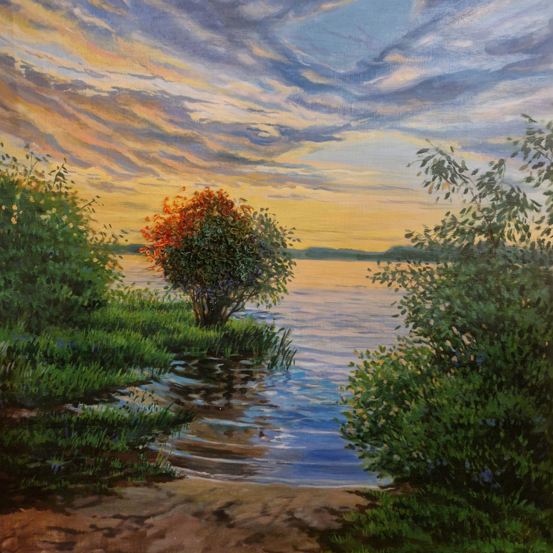 坦尼娅瓦西连科“紫藤”，油画，帆布。甘氨酸。布面油画。, 200×150 厘米
