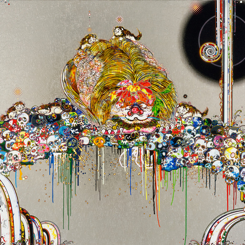 Oval silver Buddha, 2011, 85×137×78 cm by Takashi Murakami