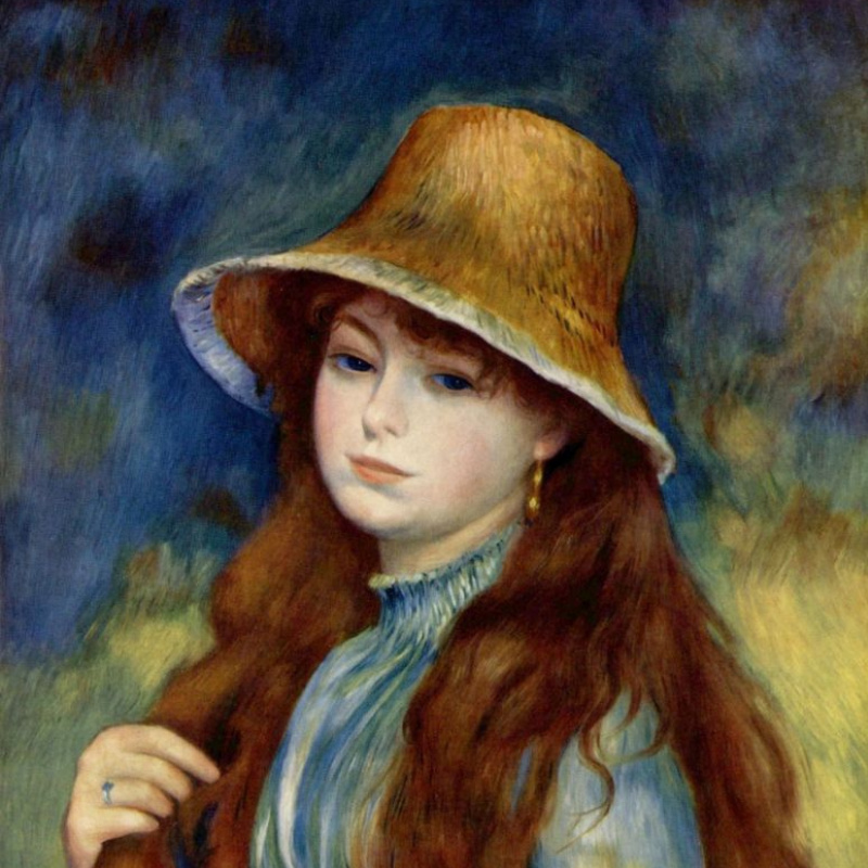 Buy digital version: Portrait of Jeanne Samary by Pierre-Auguste