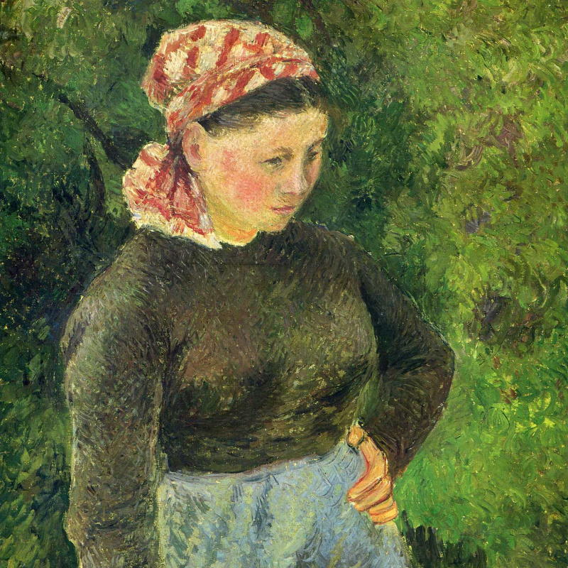 Two young peasant women, 1891, 117×90 cm by Camille Pissarro