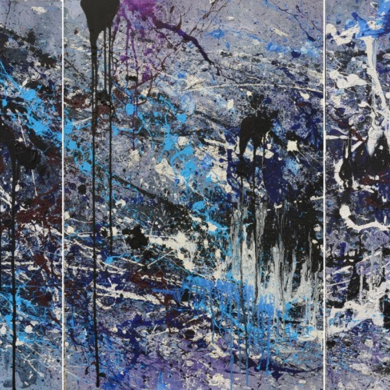 油彩画/F5 坦尼娅瓦西连科“紫藤”，油画，帆布。甘氨酸。布面油画。, 200×150 厘米