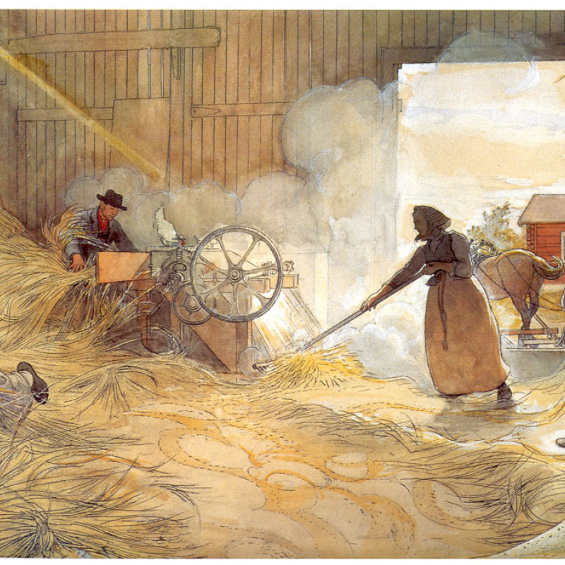 □Carl Larsson□Between Christmas＆NewYear□ Between Christmas and New Year (Carl Larsson) julisteena