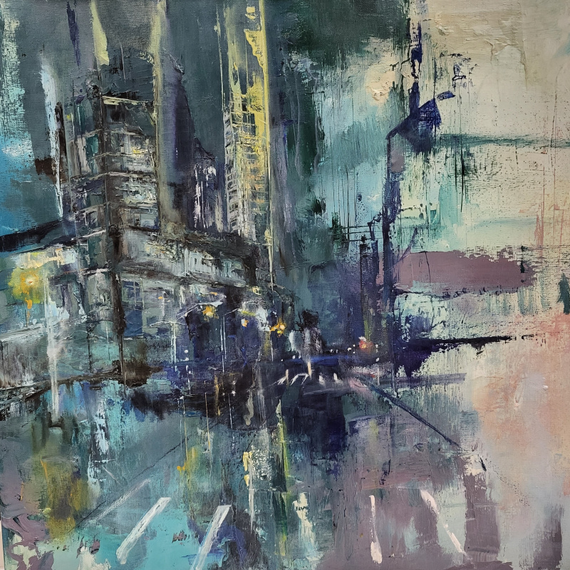 坦尼娅瓦西连科“紫藤”，油画，帆布。甘氨酸。布面油画。, 200×150 厘米