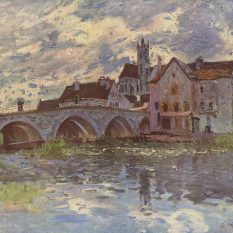 The Loing in Moret, 1883, 26×51 cm by Alfred Sisley: History