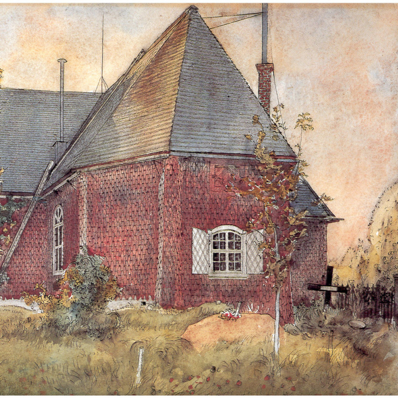 Between Christmas and New year by Carl Larsson: History