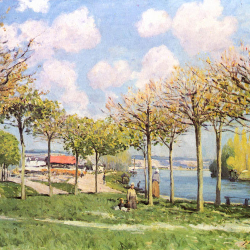 Alfred Sisley Allées de peupliers à Moret, 1888, 73×54 cm