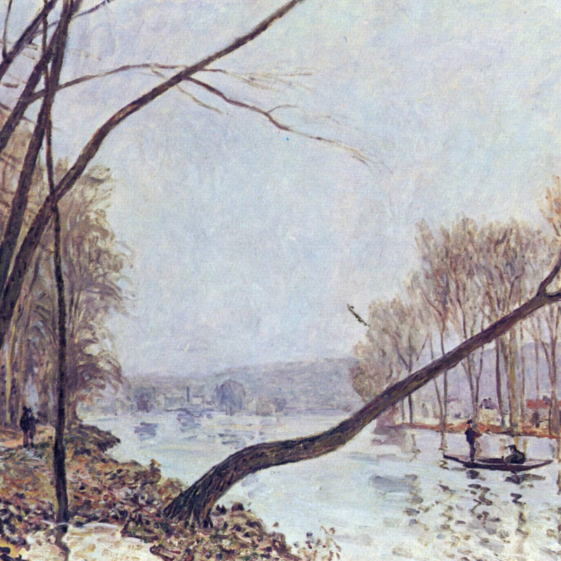 Alfred Sisley Allées de peupliers à Moret, 1888, 73×54 cm