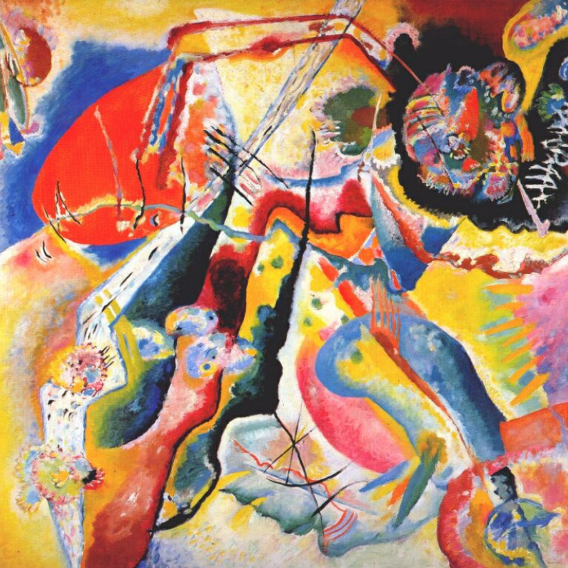 Tappeto Wassily Kandinsky Composizione 1944 - Movimento Bauhaus – Icone di Design Originali