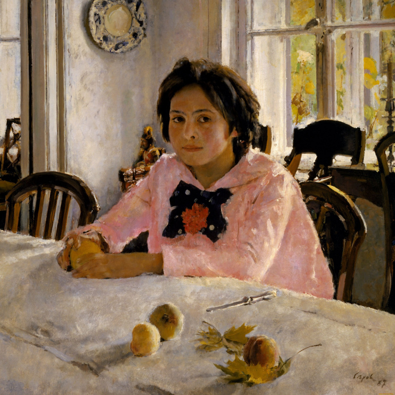 Valentin Aleksandrovich Serov. Mädchen mit Pfirsichen (Porträt von Vera Mamontova)