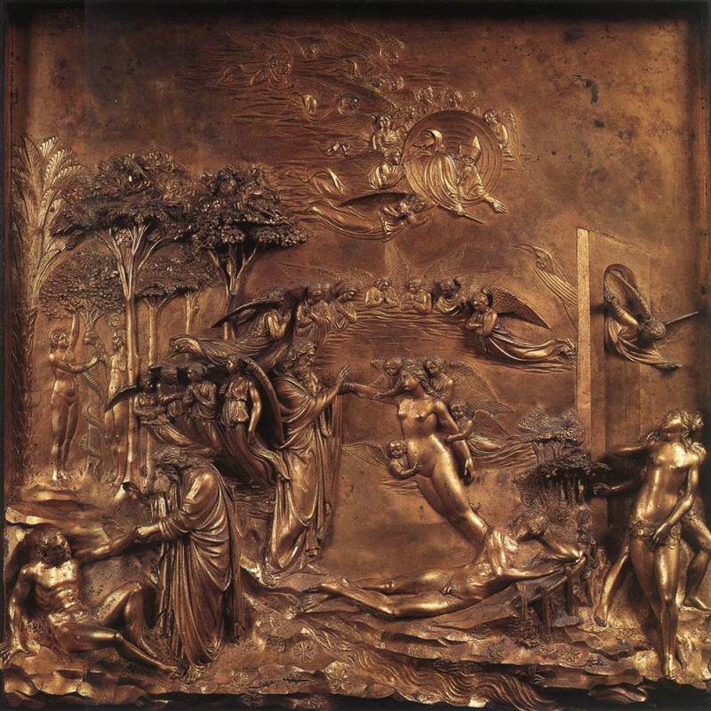 Lorenzo Ghiberti. The creation of Adam and eve