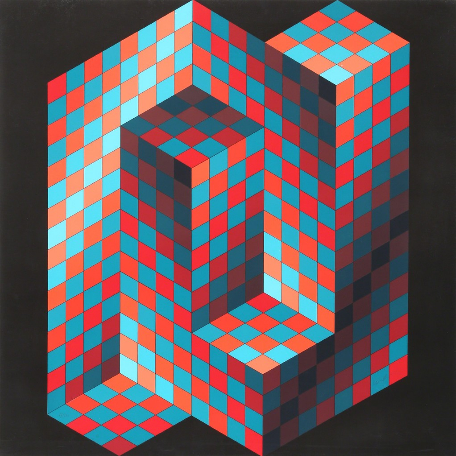 Victor Vasarely、IIava、抽象画、希少画集画