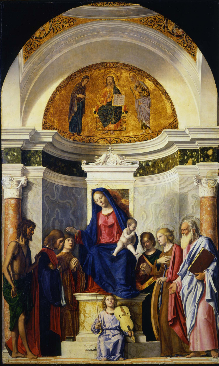 Giovanni Battista Cima da Conegliano. Madonna thront mit dem Säugling